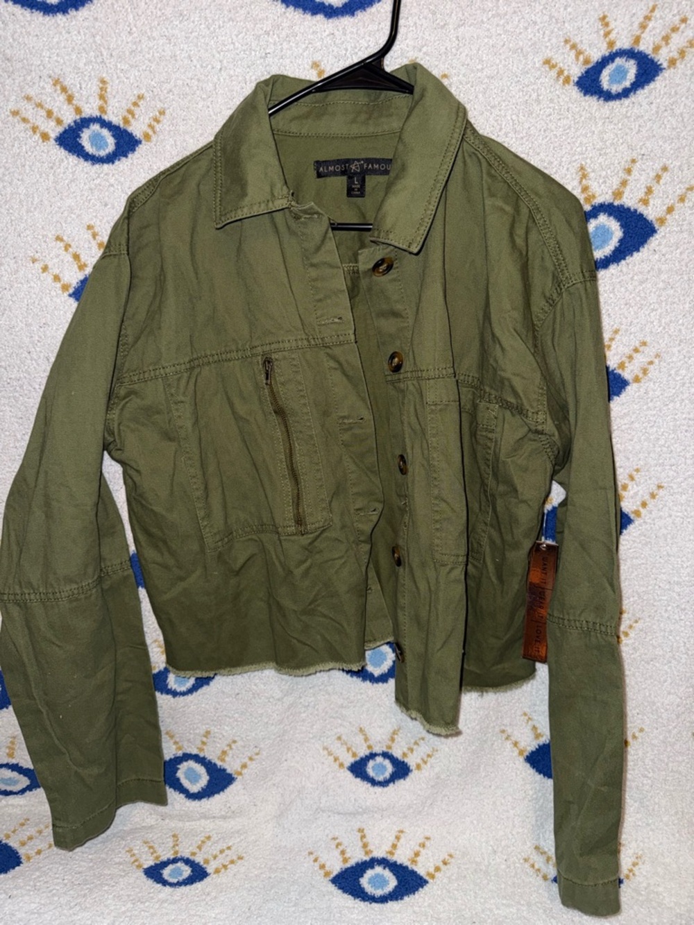 Champion Olive Green Utility Jacket with Zip Pocket
